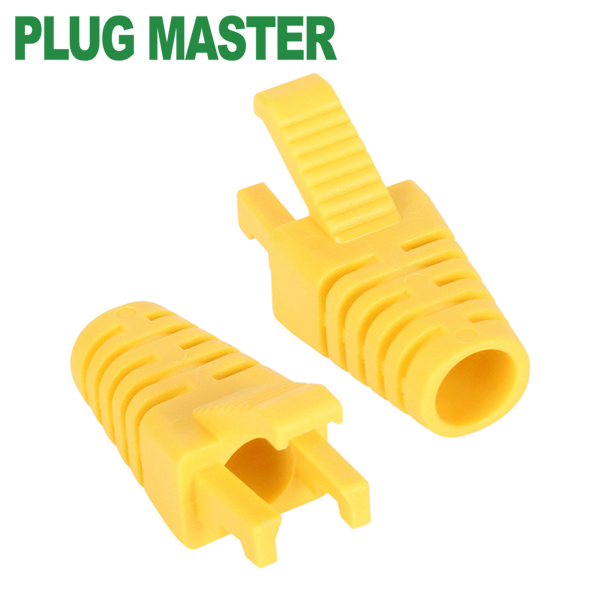 강원전자 플러그마스터 RJ-45 락(Lock) 부트(6mm/옐로우) NM-SR008Y(100개)