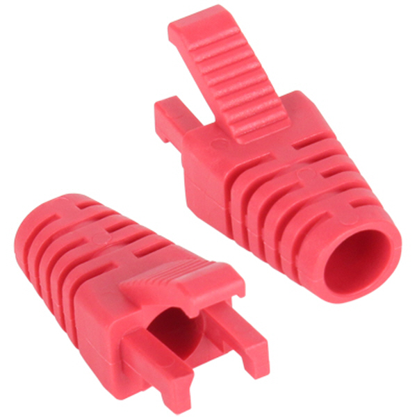 강원전자 플러그마스터 RJ-45 락(Lock) 부트(6mm/레드) NM-SR008R(낱개)