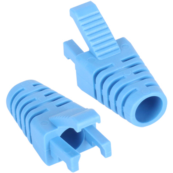 강원전자 플러그마스터 RJ-45 락(Lock) 부트(6mm/블루) NM-SR008BL(100개)
