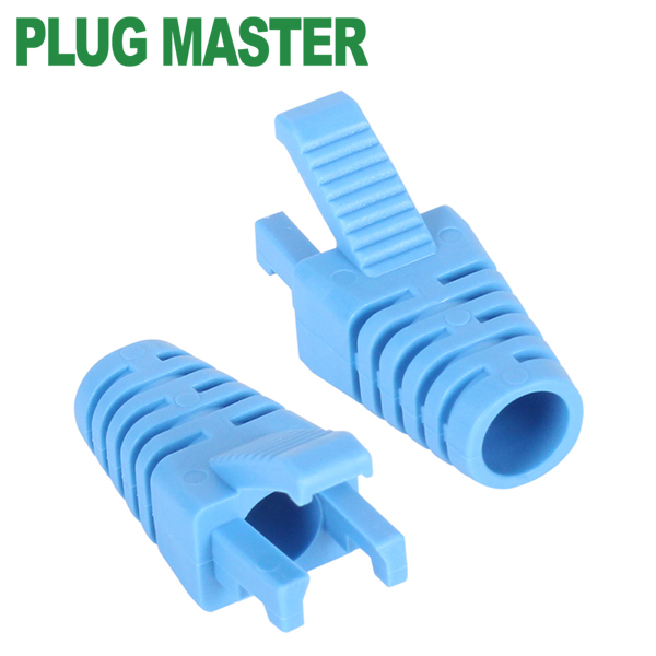 강원전자 플러그마스터 RJ-45 락(Lock) 부트(6mm/블루) NM-SR008BL(100개)