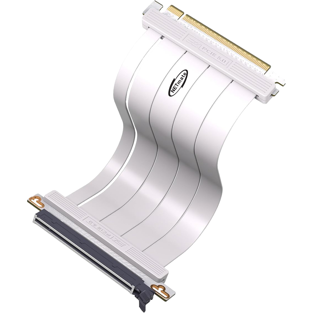 강원전자 넷메이트 PCI-E 5.0 라이저 케이블 200mm (화이트/180도) [EZDIY-FAB] NM-DPC2473