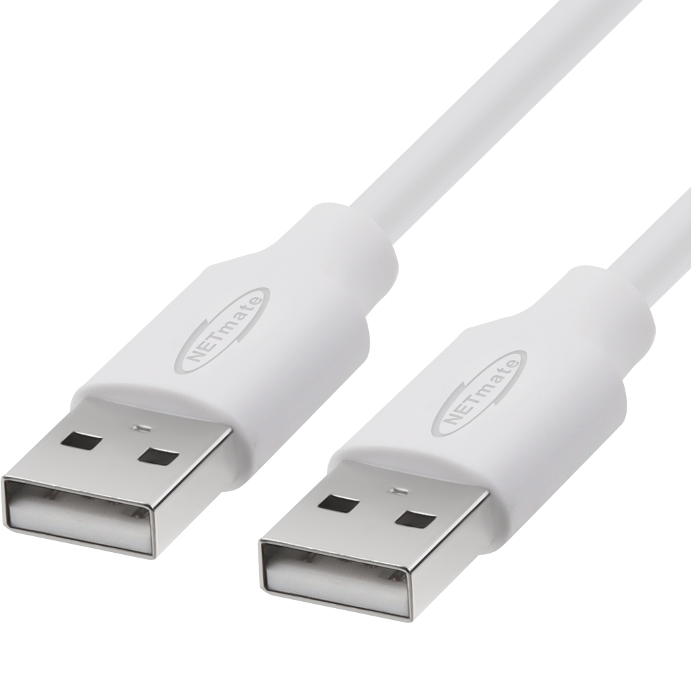 강원전자 넷메이트 USB2.0 AM-AM 케이블 10m (화이트/24AWG) NM-TUA2100