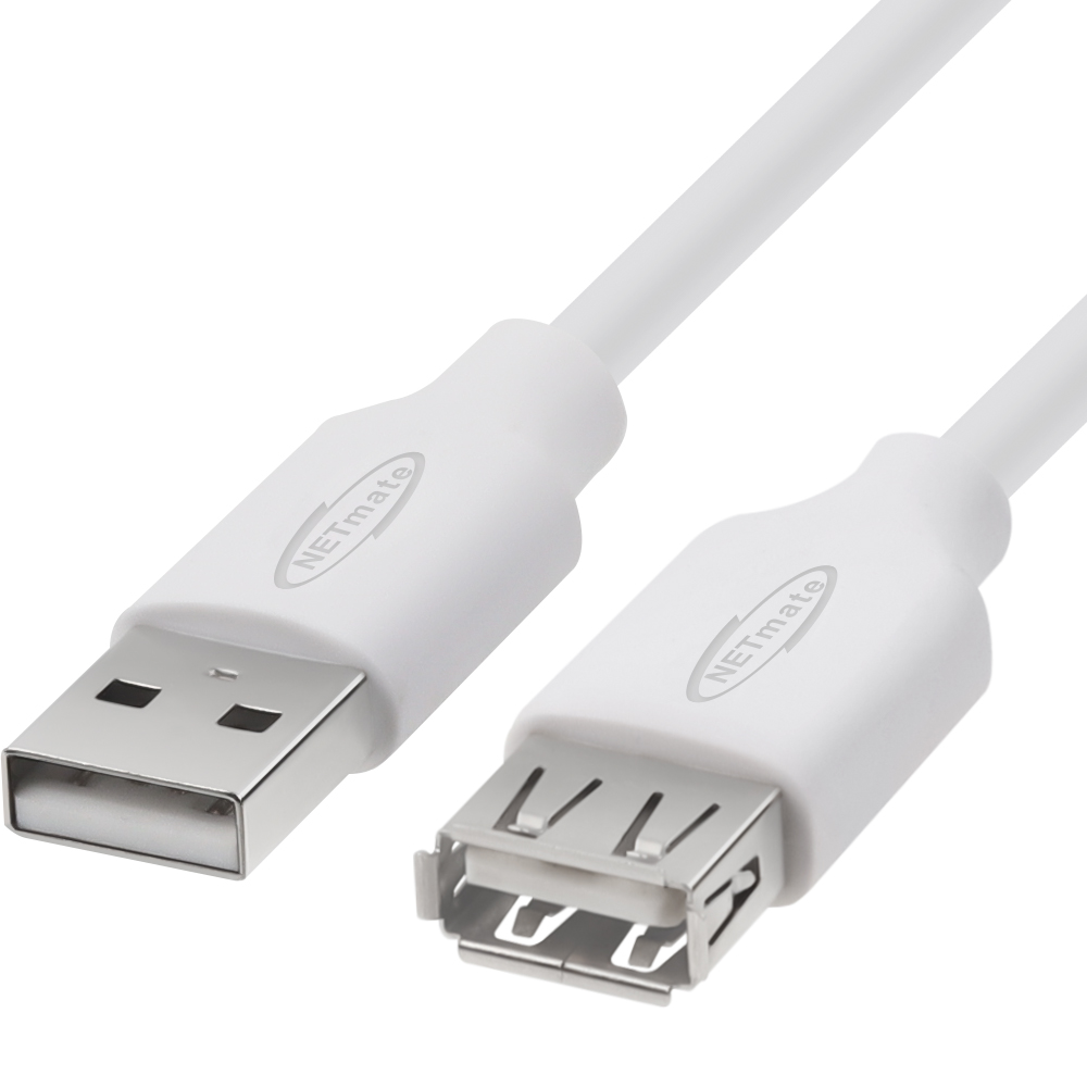 강원전자 넷메이트 USB2.0 연장 AM-AF 케이블 0.5m (화이트) NM-TUF205