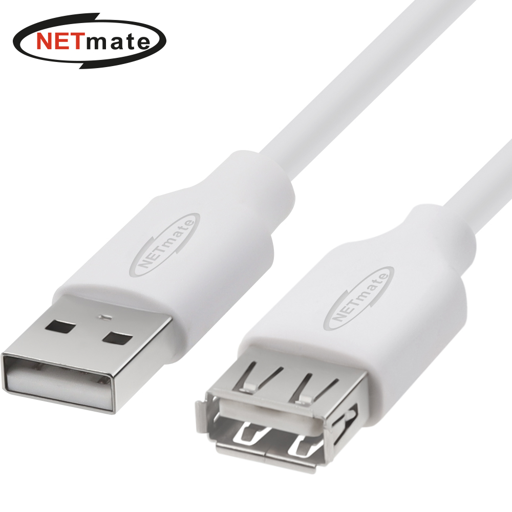 강원전자 넷메이트 USB2.0 연장 AM-AF 케이블 7m (화이트/24AWG) NM-TUF270