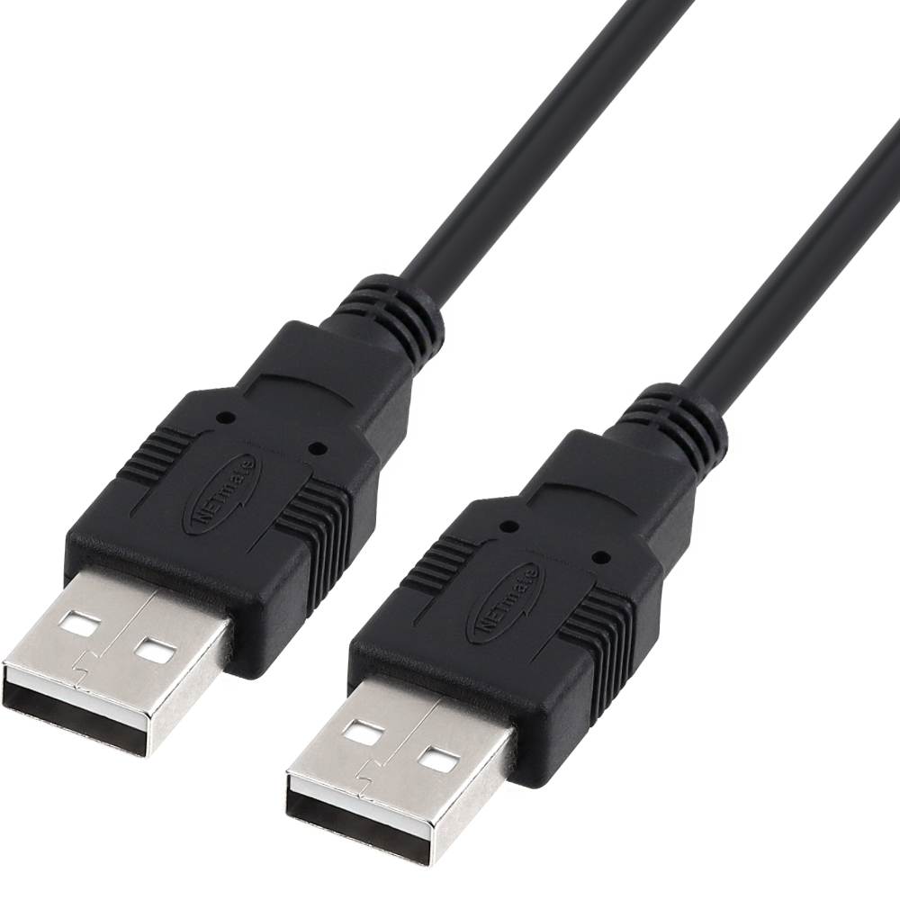 강원전자 넷메이트 USB2.0 AM-AM 케이블 0.5m (블랙) NMC-UA205BK