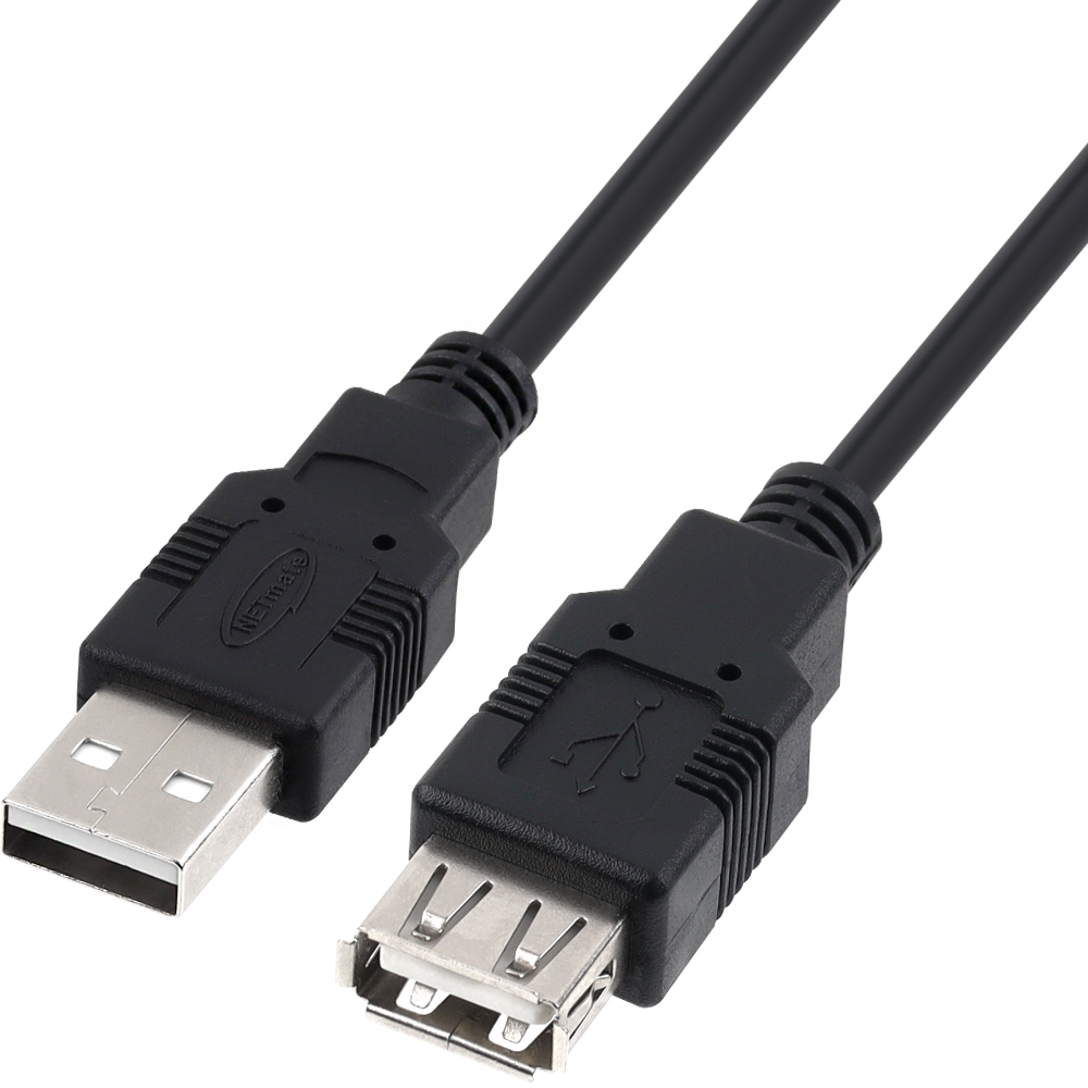 강원전자 넷메이트 USB2.0 연장 AM-AF 케이블 0.5m (블랙) NMC-UF205BK