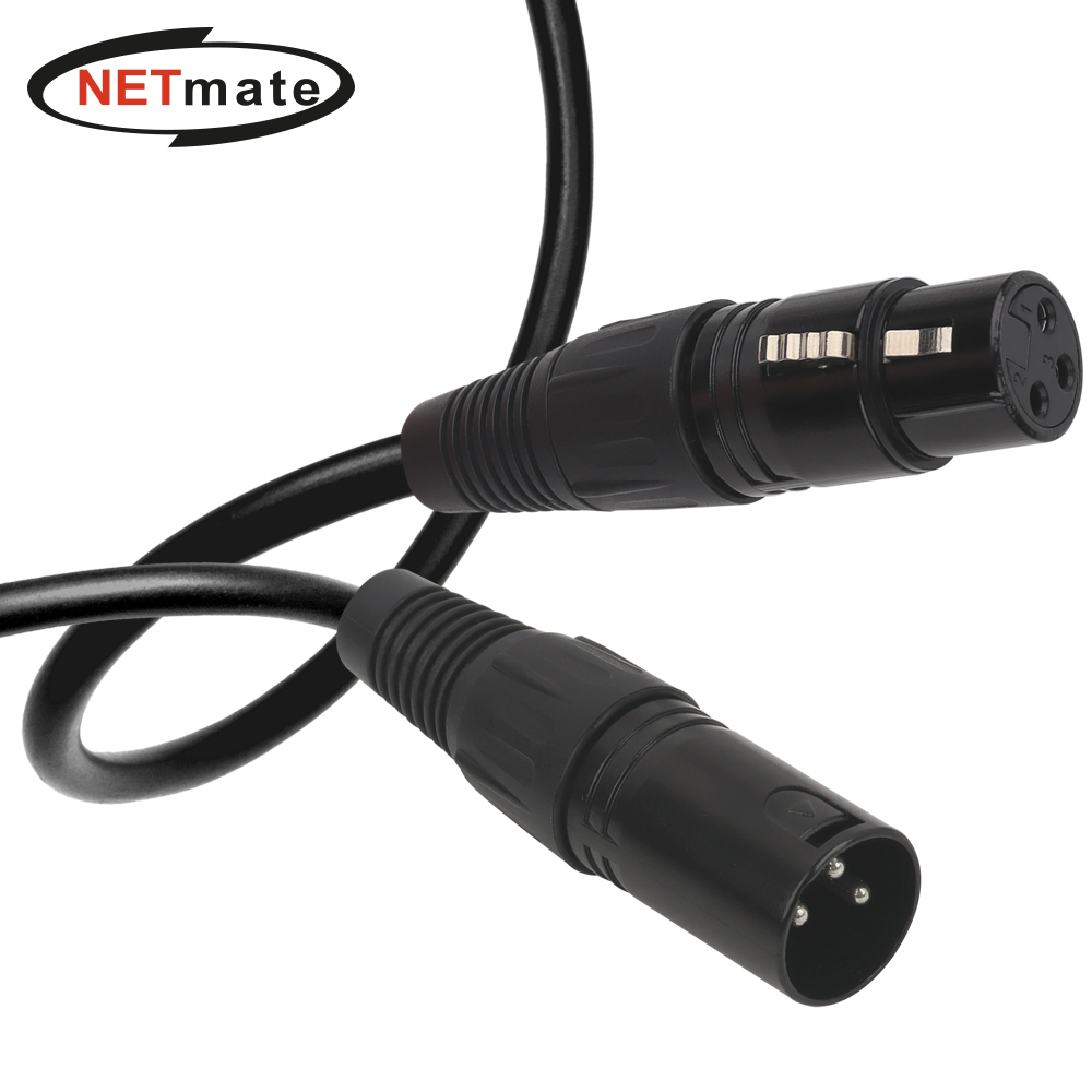 강원전자 넷메이트 XLR 캐논 마이크 연장 케이블 1m NMC-XLR01FB
