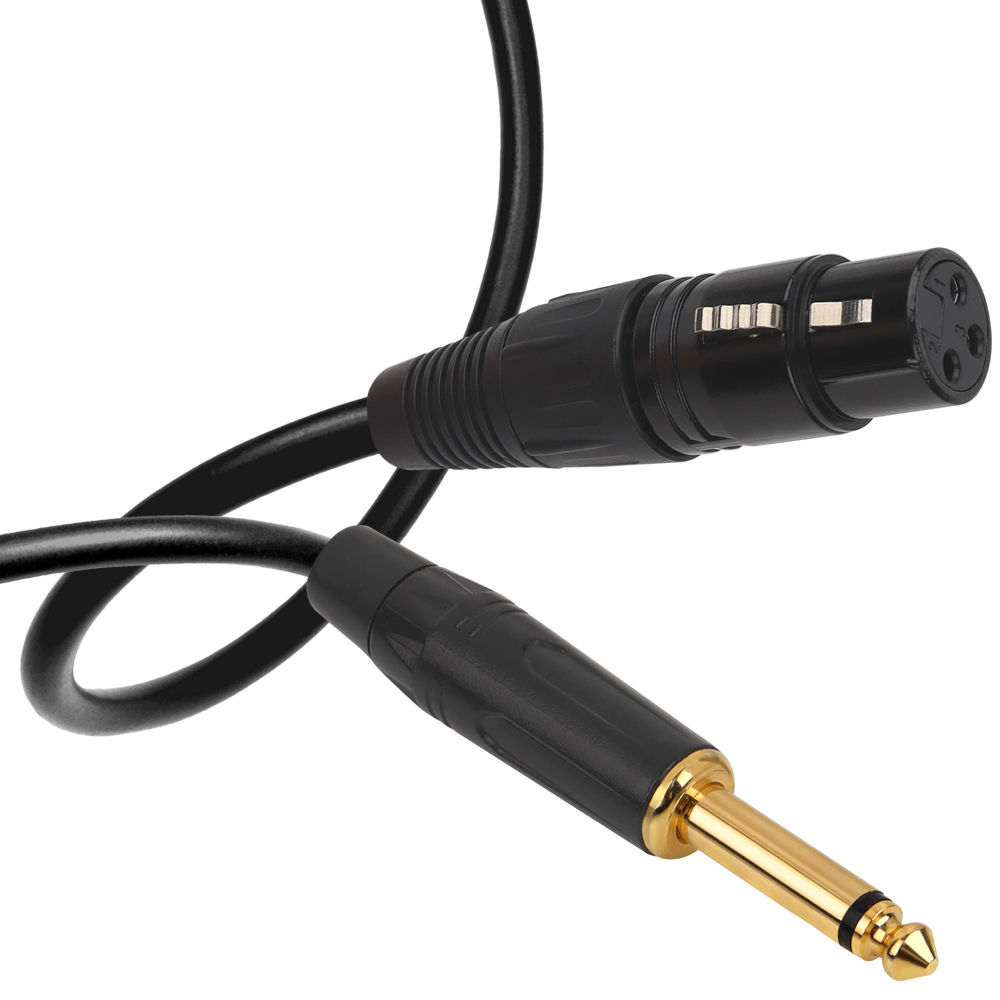 강원전자 넷메이트 XLR 캐논(F)-TS(5.5 Mono) 마이크 케이블 1m NMC-XLR501FB