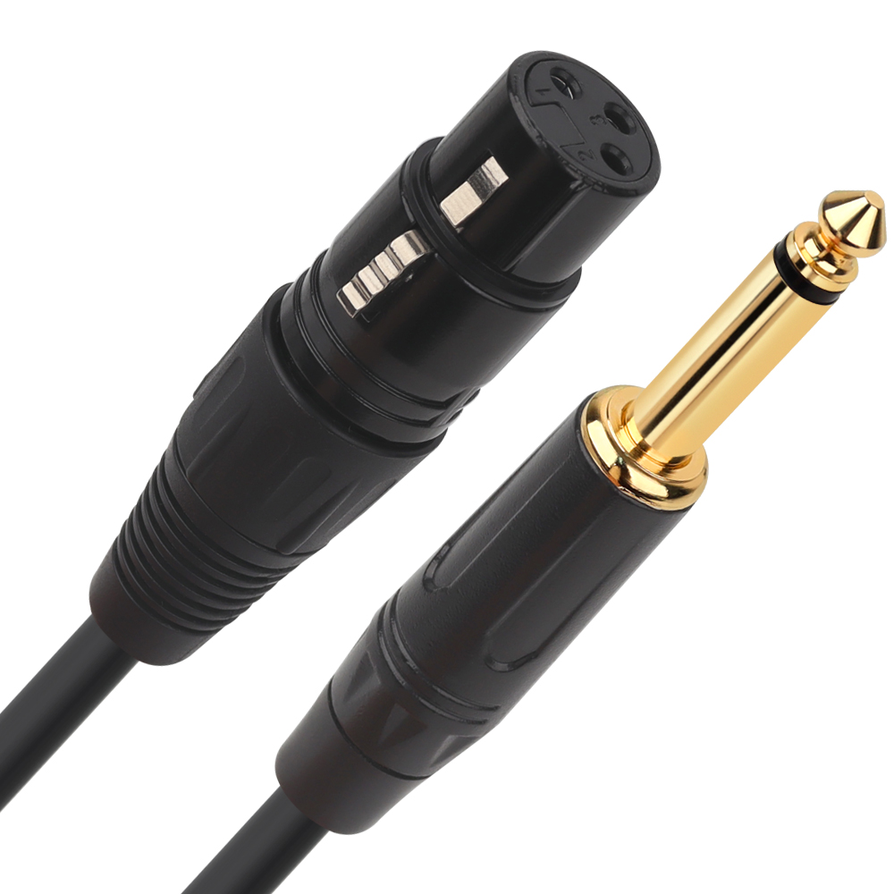 강원전자 넷메이트 XLR 캐논(F)-TS(5.5 Mono) 마이크 케이블 1m NMC-XLR501FB