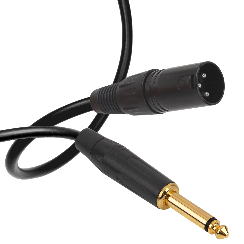 강원전자 넷메이트 XLR 캐논(M)-TS(5.5 Mono) 마이크 케이블 1m NMC-XLR501MB
