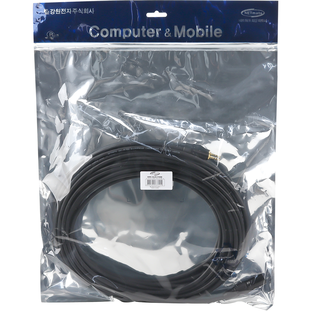 강원전자 넷메이트 XLR 캐논(M)-스테레오 마이크 케이블 15m NMC-XLR315MB