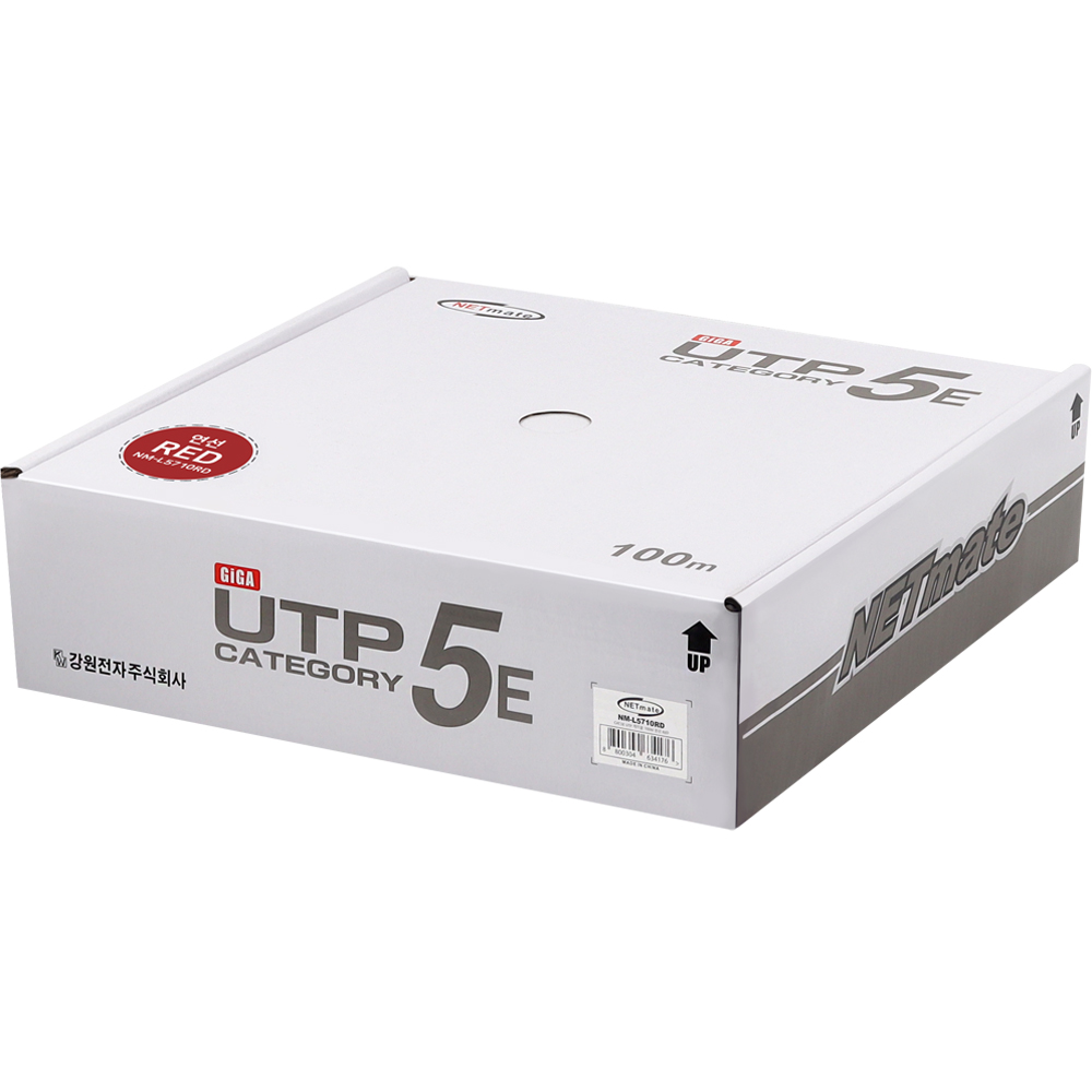 강원전자 넷메이트 CAT.5E UTP 케이블 100m, 연선 레드 NM-L5710RD