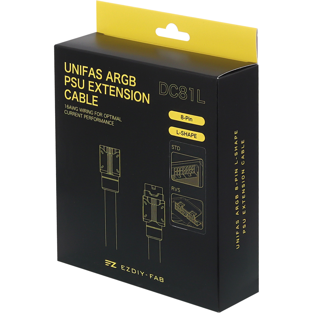 강원전자 넷메이트 ARGB PCI-E 8핀 연장 케이블 300m, 블랙 STD [EZDIY-FAB] NM-DPR259