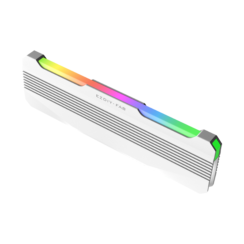 강원전자 넷메이트 ARGB 알루미늄 메모리 방열판, 화이트 단품 [EZDIY-FAB] NM-DPI2681
