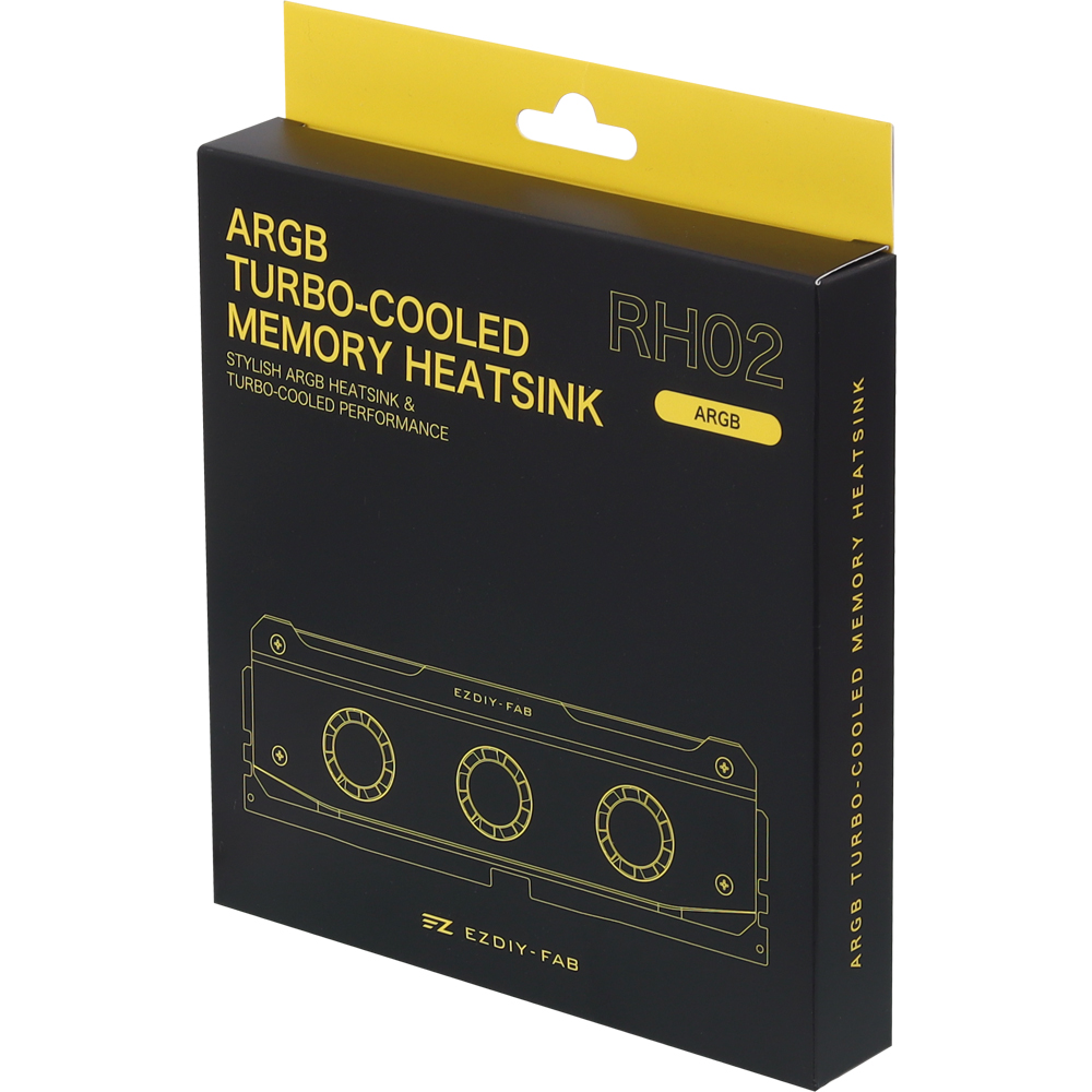 강원전자 넷메이트 ARGB PWM 터보 쿨링 메모리 쿨러, 블랙 2개 세트 [EZDIY-FAB] NM-DPI2692