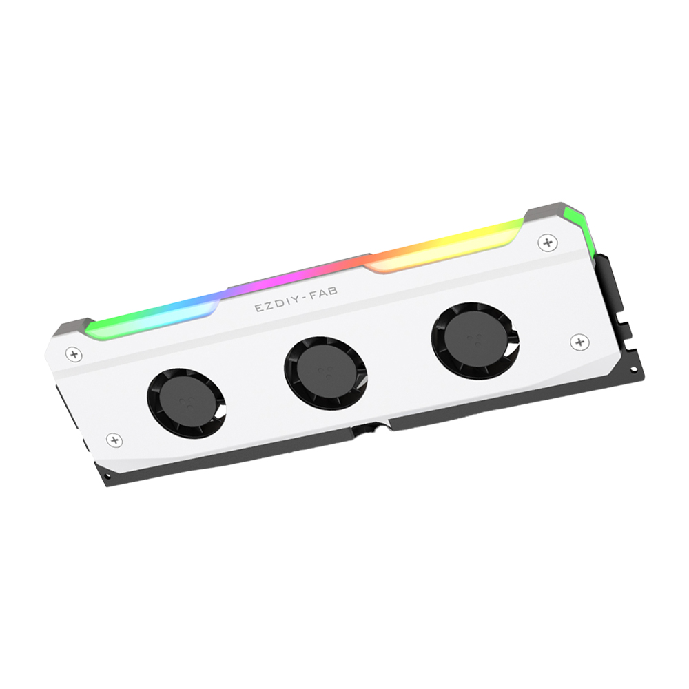 강원전자 넷메이트 ARGB PWM 터보 쿨링 메모리 쿨러, 화이트 단품 [EZDIY-FAB] NM-DPI2691