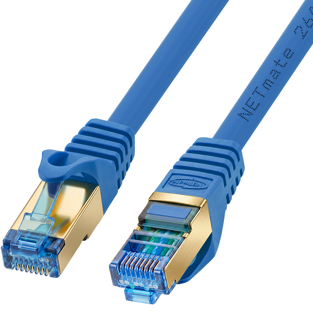 강원전자 넷메이트 CAT.7 SSTP 랜 케이블 50m, 블루 NM-U750BL