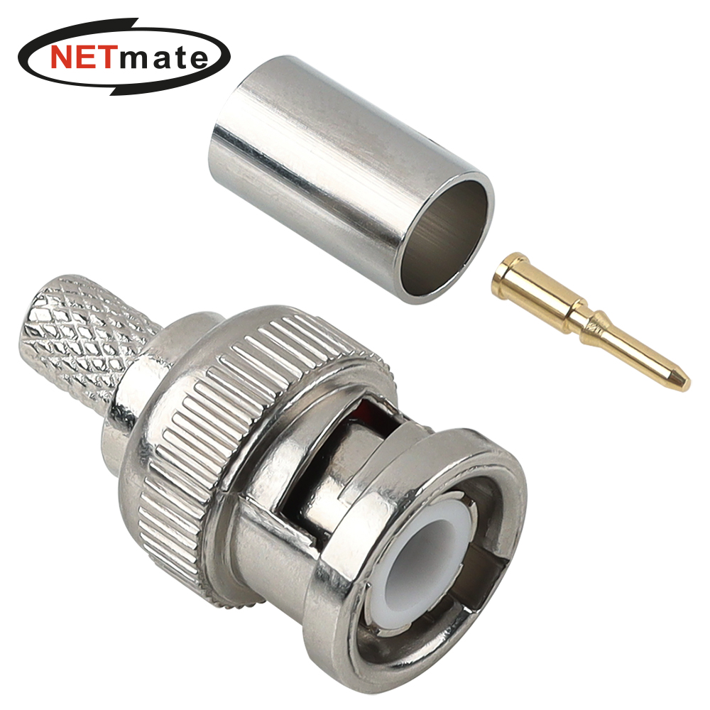 강원전자 넷메이트 75ohm BNC 4C 압착 커넥터, 낱개 NM-BNC73N