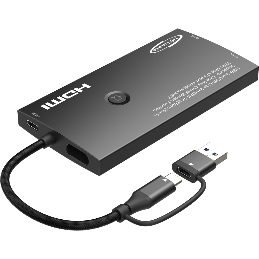 강원전자 넷메이트 USB3.0 to 듀얼 HDMI DisplayLink 컨버터 NM-UHM02