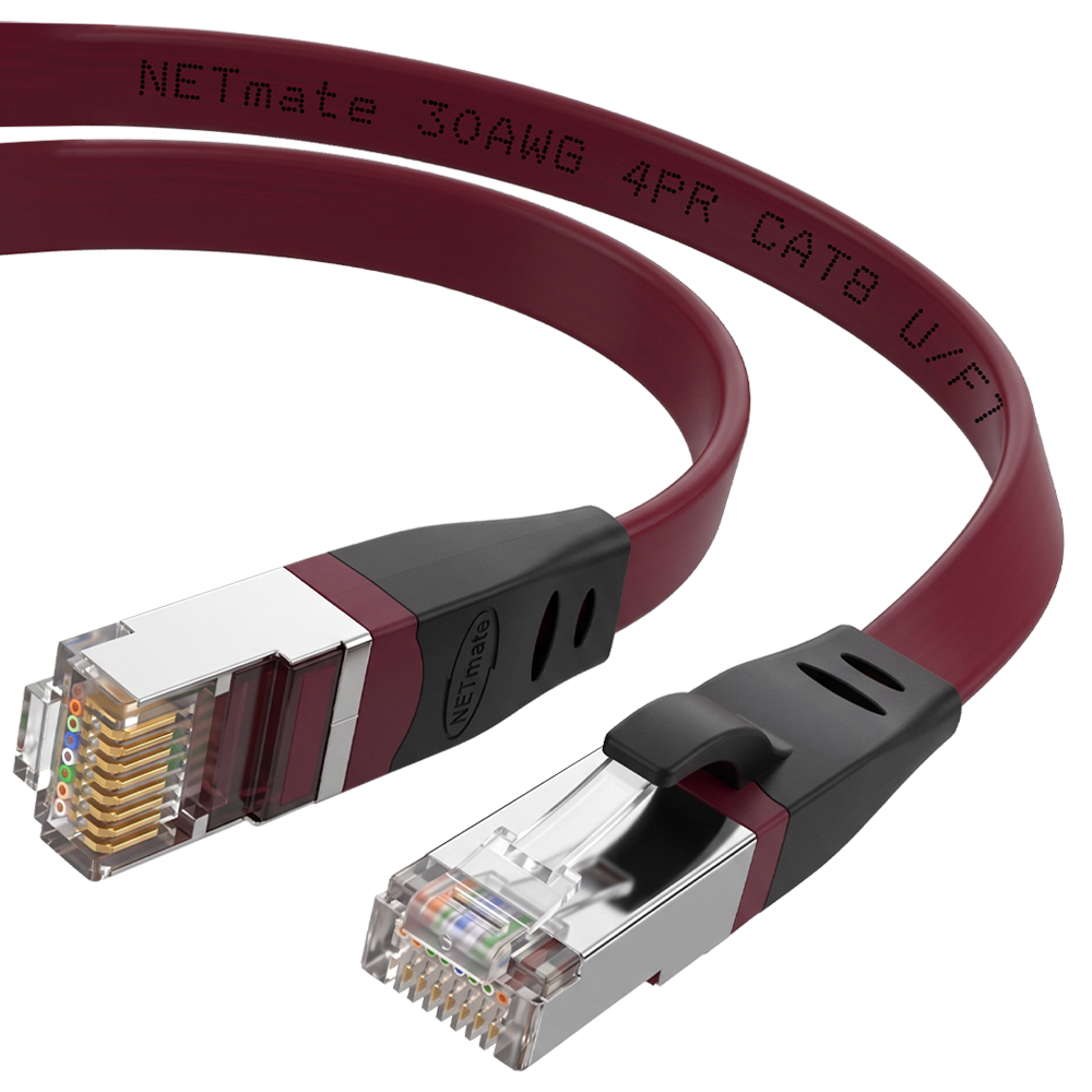 강원전자 넷메이트 CAT.8 STP FLAT 랜 케이블 2m NM-U820DF