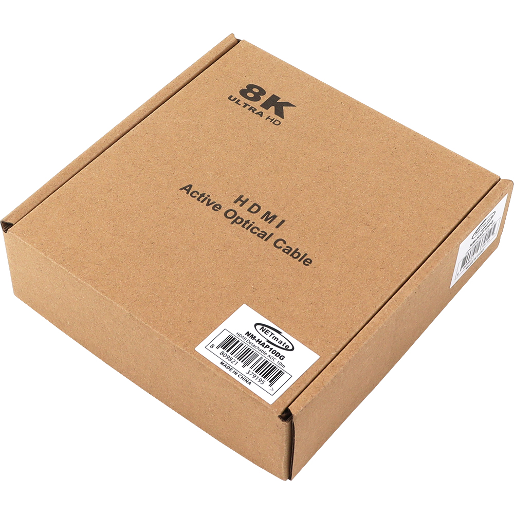 강원전자 넷메이트 HDMI2.1 Hybrid AOC 배관용 케이블 10m (골드) NM-HAP10DG