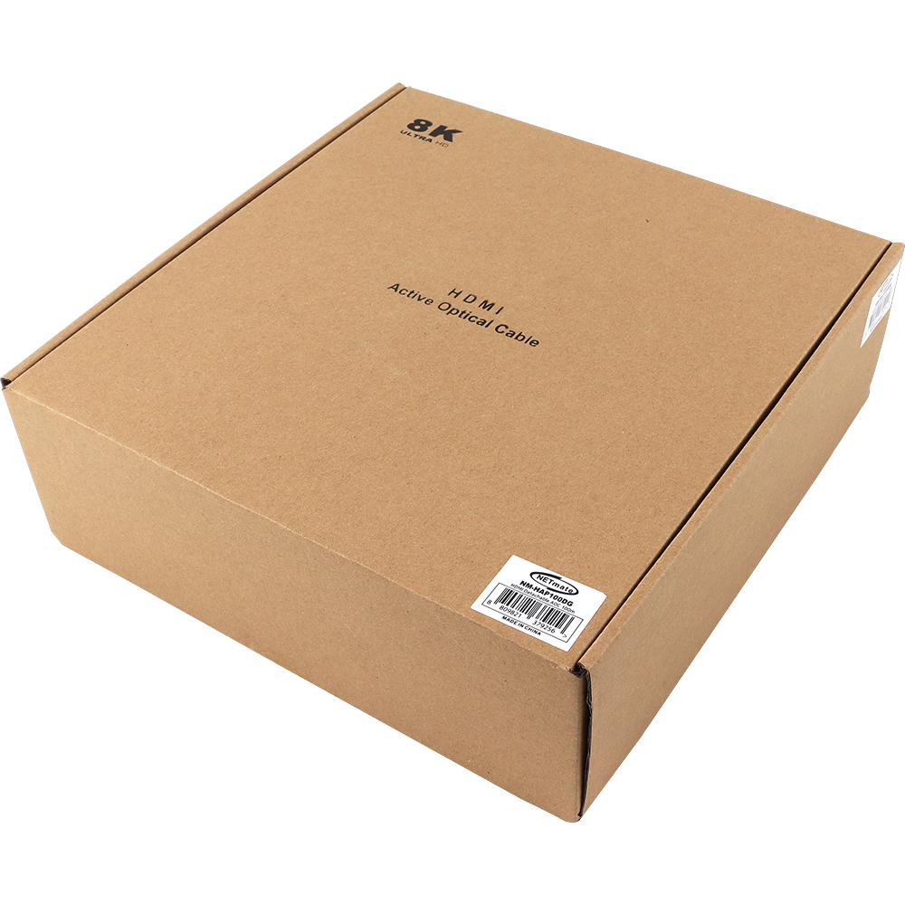 강원전자 넷메이트 HDMI2.1 Hybrid AOC 배관용 케이블 100m (골드) NM-HAP100DG