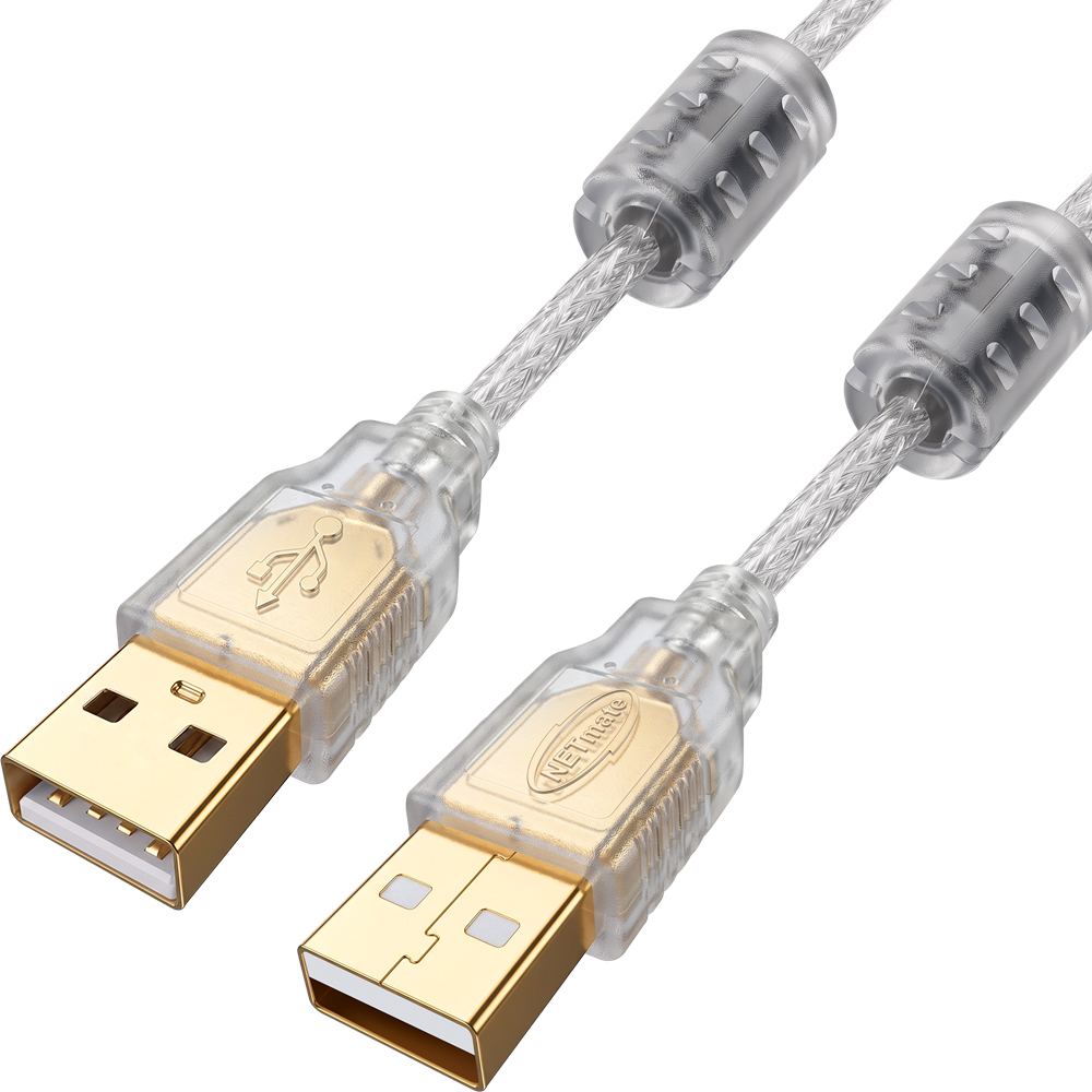 강원전자 넷메이트 프리미엄 USB2.0 AM-AM 투명 케이블 3m NM-PUA230S