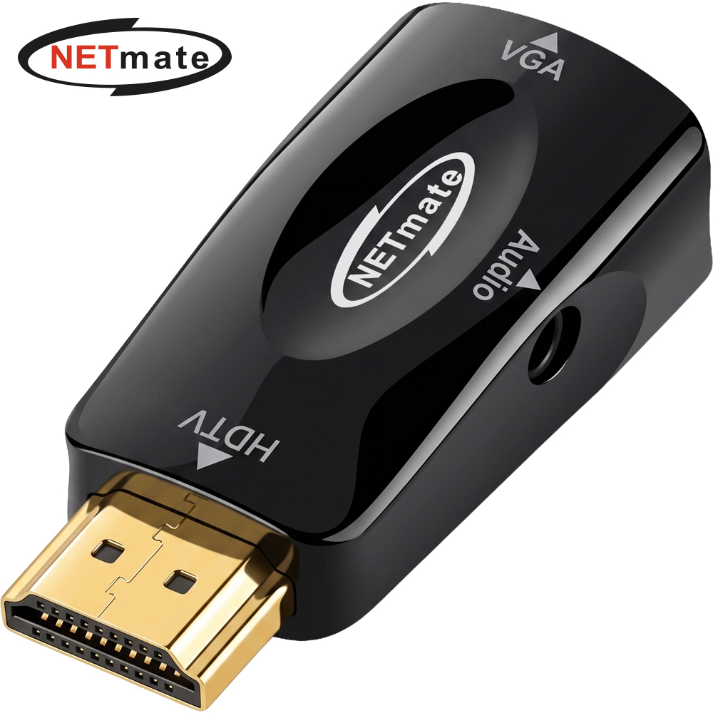 강원전자 넷메이트 HDMI to VGA(RGB) 컨버터, 오디오 출력 NM-HV04AS