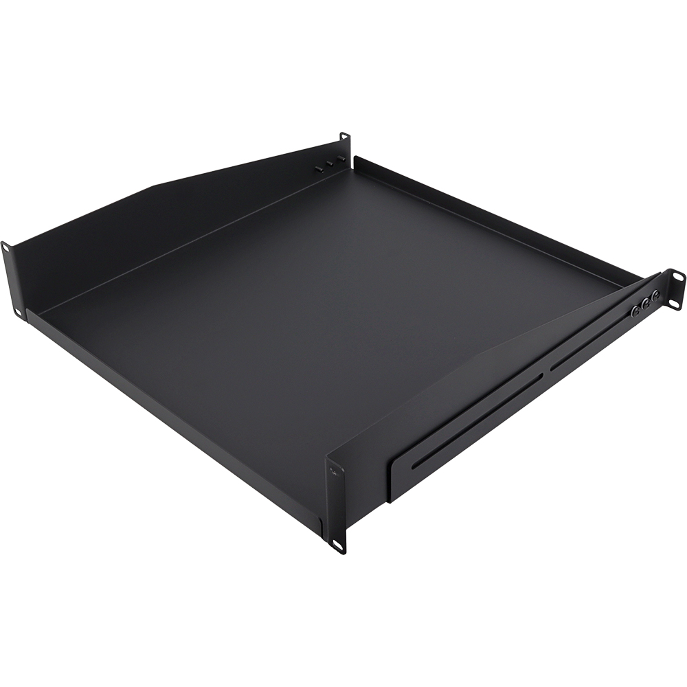 강원전자 넷메이트 허브랙 전·후면 고정 선반, 2U 가변형 470~785mm CYSSA-2UD18