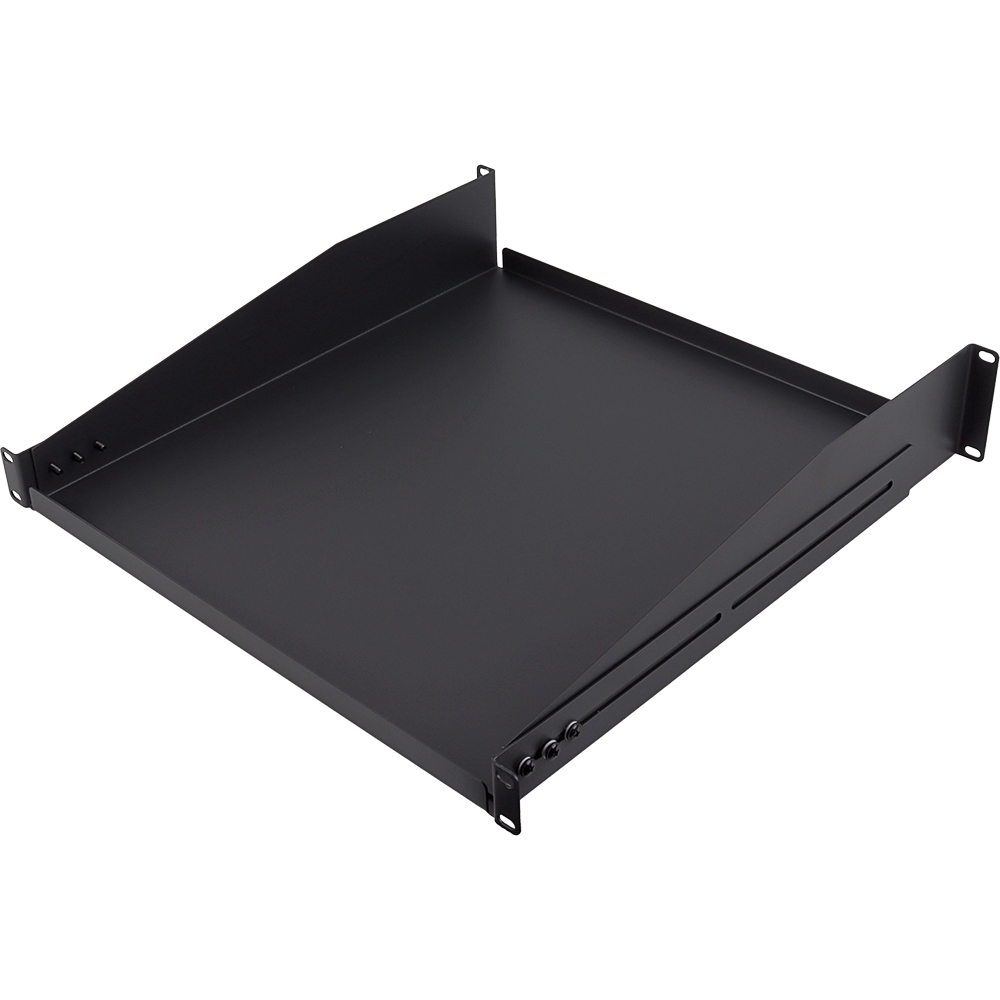 강원전자 넷메이트 허브랙 전·후면 고정 선반, 2U 가변형 470~785mm CYSSA-2UD18