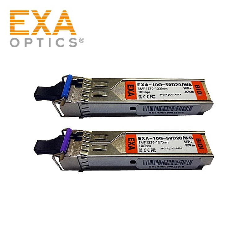 EXA GBIC Ikegami BiDi SFP+ iHTR-B112 20km 세트 EXA-10G-59D20-WAB-IKE
