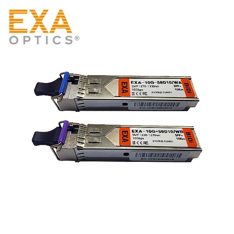 EXA GBIC BTI BiDi SFP+ BP3AM5MB 10km 광모듈 세트 EXA-10G-59D10-WAB-BTI