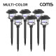 Coms 태양광 LED 정원등 6가지 멀티컬러 6개입 조명 6LED