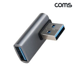 Coms USB 3.1 Gen2 연장젠더 10Gbps 90도 측면 좌우꺾임