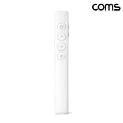 Coms 나비 프리젠터(NV181-PPT370) 화이트 레드레이저포인터 프리젠터 충전식 볼륨조절