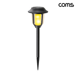 Coms 태양광 LED 정원등 불꽃형 야외조명 전원주택 테라스 조명