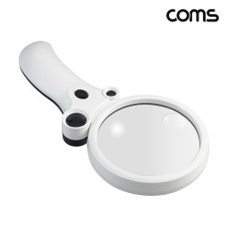 Coms 돋보기 확대경 멀티 렌즈 LED 램프 2.5x 4.5x 25x 55x