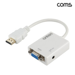 Coms HDMI to VGA 컨버터 스테레오 3.5mm 오디오 지원 1080P FHD