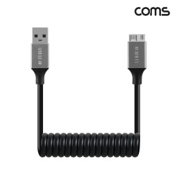 Coms USB 3.0 스프링 케이블 30cm~1M 마이크로 B타입 micro-B