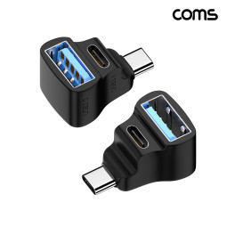 Coms C타입 젠더 F형 C to USB3.0 A + C타입 100W 8K 60Hz 2개입