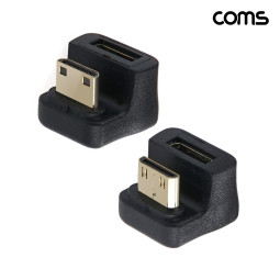 Coms mini HDMI 젠더 180도 꺾임 8K 60Hz UHD 2개입