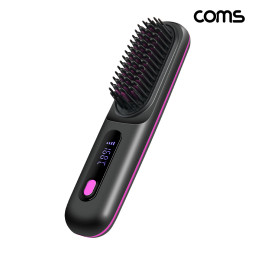 Coms 휴대용 헤어 무선 빗 고데기 볼륨업 브러쉬