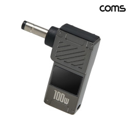 Coms C타입 PD 변환 젠더 100W 20V 꺾임 고리형 외경 4.0 내경 1.7