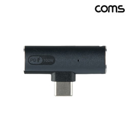 Coms C타입 이어폰 충전 젠더 USB-C 3.5mm 오디오 PD 100W 고속충전