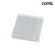 Coms 쿨러 방열판 알루미늄 55mm x 60mm x 10mm white