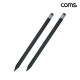 Coms 터치펜 원형 연필 15cm 스타일러스 펜슬형 Black 2개입