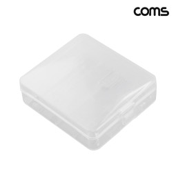 Coms 18650 건전지 케이스 배터리 4개 보관 투명