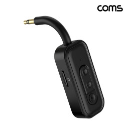 Coms 블루투스 오디오 송수신기 v5.3 AUX TF카드 스테레오 무선휴대용 오디오동글 비행기 자동차