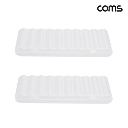 Coms 건전지 케이스 투명 AA 10개 보관용 휴대용 2개입