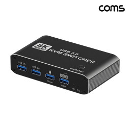 Coms 2x1 HDMI 2.1 KVM 스위치 PC 2대 제어 USB 2포트 8K 60Hz 4K 120Hz